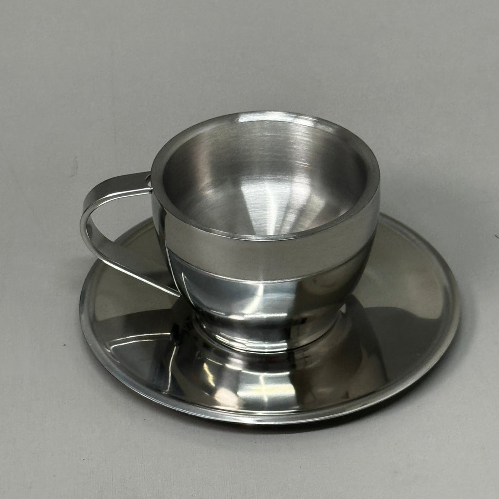 Cook Prep Eat 5-Piece Stainless Steel Stovetop Espresso Maker Set with Cups
