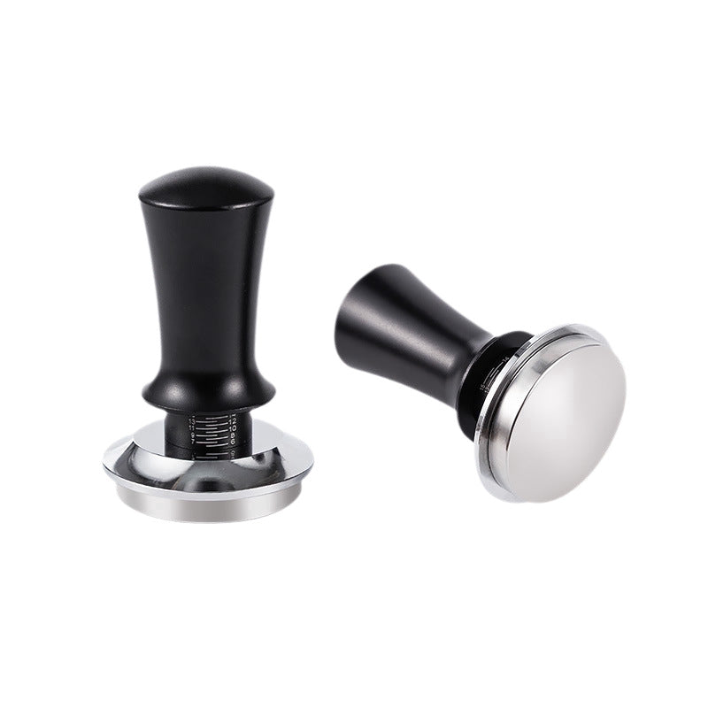 Adjustable Espresso Tamper with Depth Scale | 51mm, 53mm & 58mm | Black & Silver