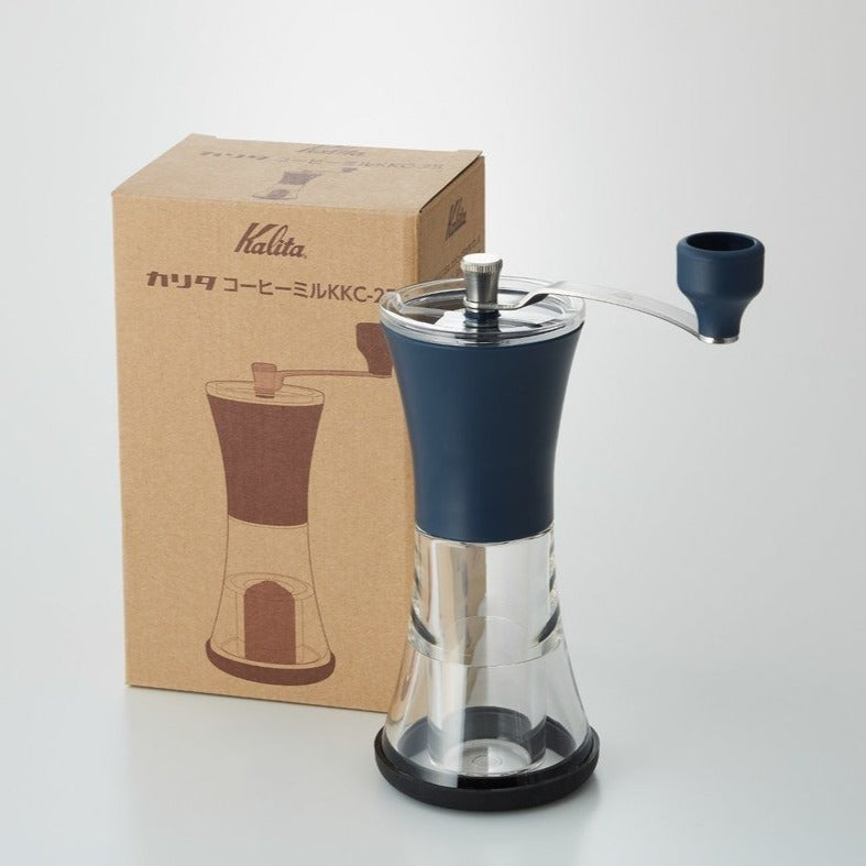 Kalita Ceramic Mill Manual Coffee Grinder — Blue, 25g | Conical Ceramic Burr