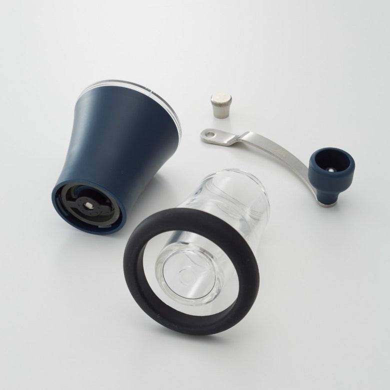 Kalita Ceramic Mill Manual Coffee Grinder — Blue, 25g | Conical Ceramic Burr