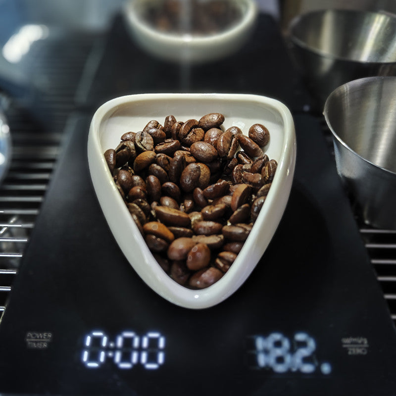 Coffee Bean Weighing Bean Dish Coffee Powder Ceramic Measuring Cup - Shop Coffee Hobby