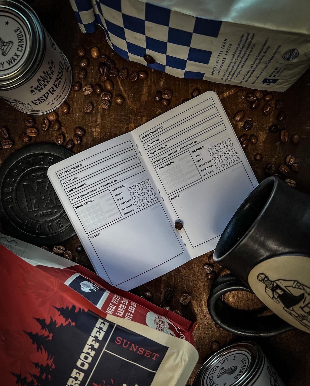 Coffee Shop Log Book – Café Tasting Journal