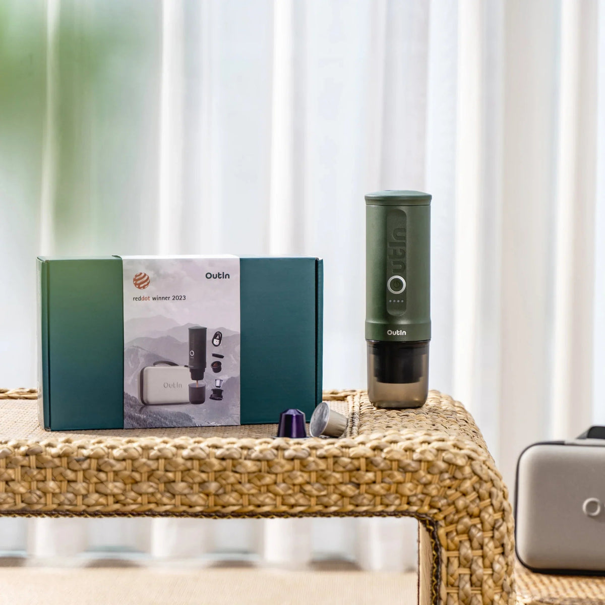 OutIn Nano Portable Espresso Gift Set – Forest Green