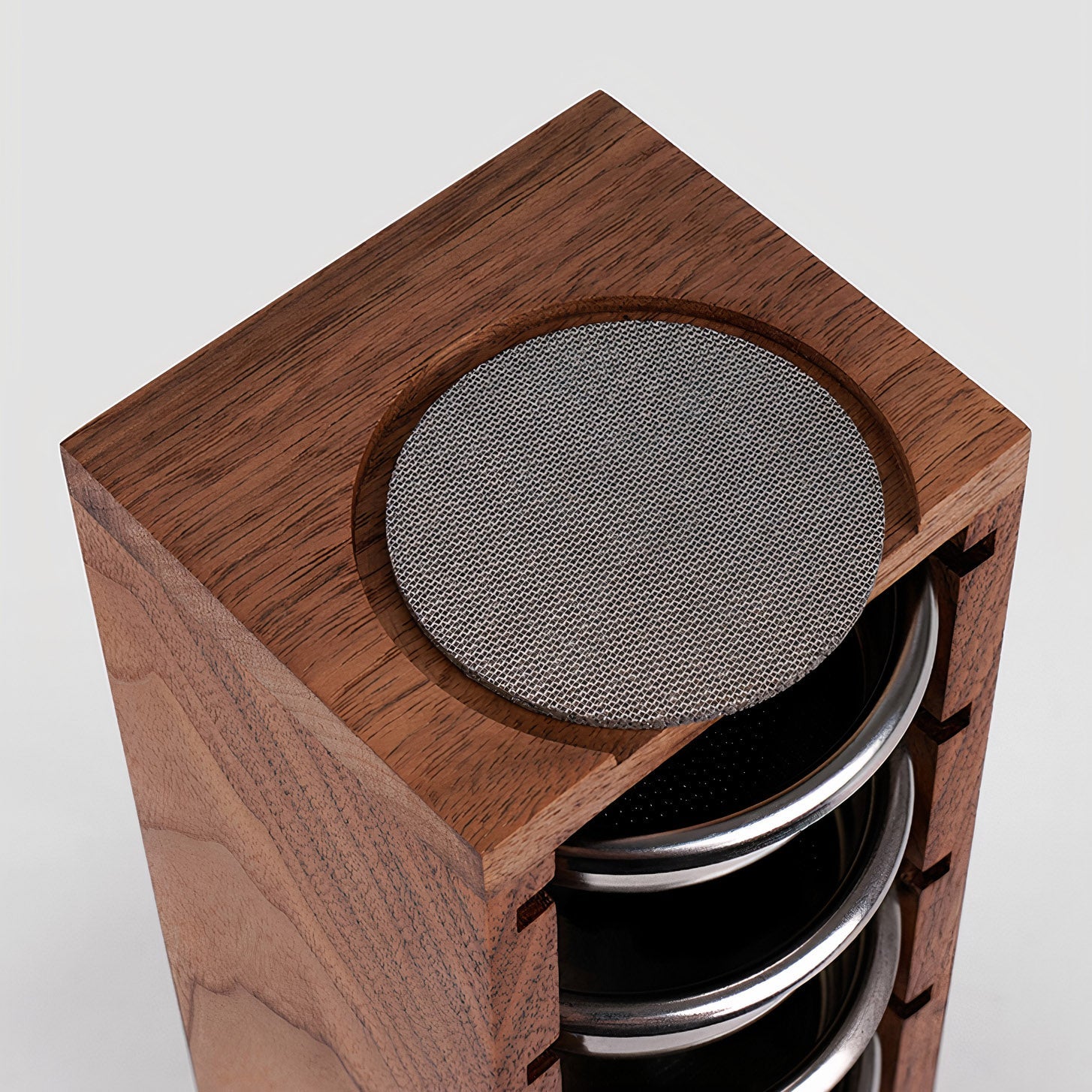 Walnut Filter Baskets Storage - Shop Coffee Hobby