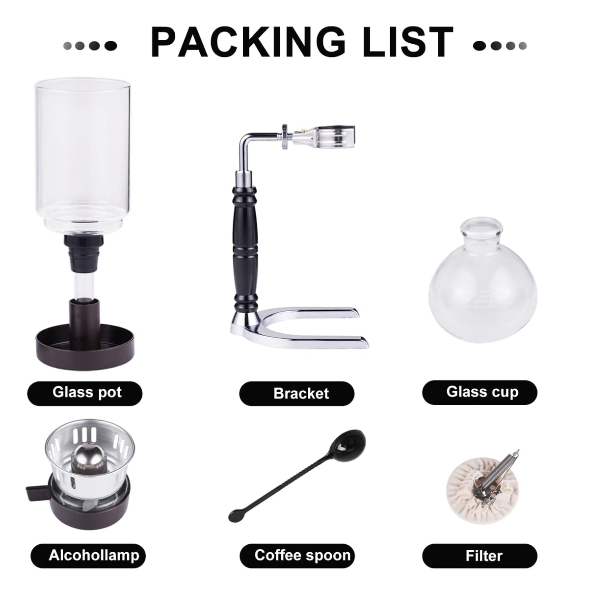 3-Cup Siphon Coffee Maker, 360 mL version