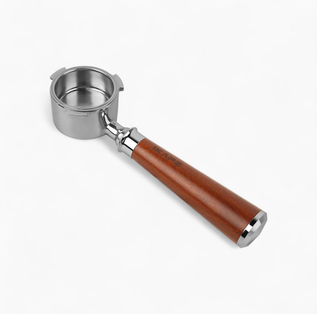 Solid Wood Handle Bottomless Portafilter - E61 Groupheads