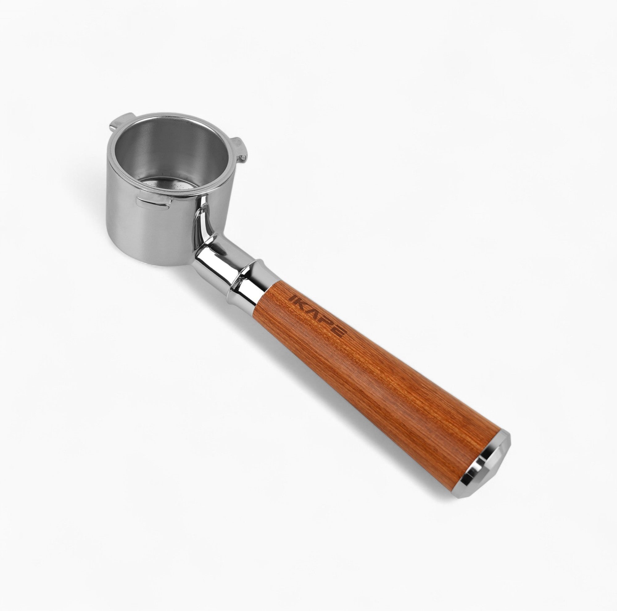 Solid Wood Handle Bottomless Portafilter - E61 Groupheads