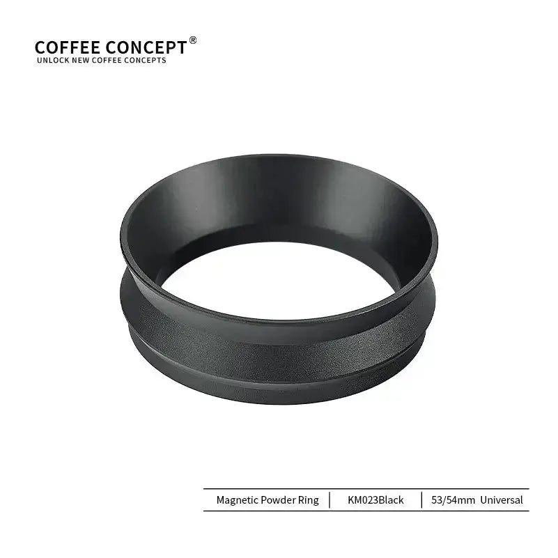 Magnetic Powder Ring - Black [53/54mm Universal] for espresso dosing