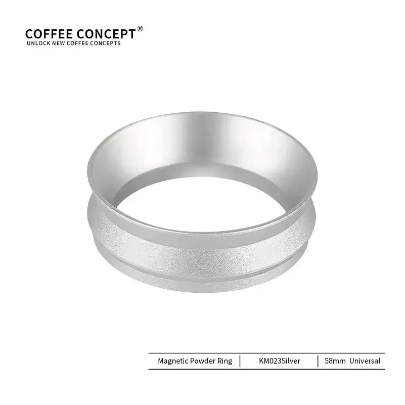Magnetic Powder Ring - Silver, 58mm Universal for Espresso Machines