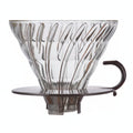Hario - V60 Glass Dripper 02 (Round Base): Clear Black