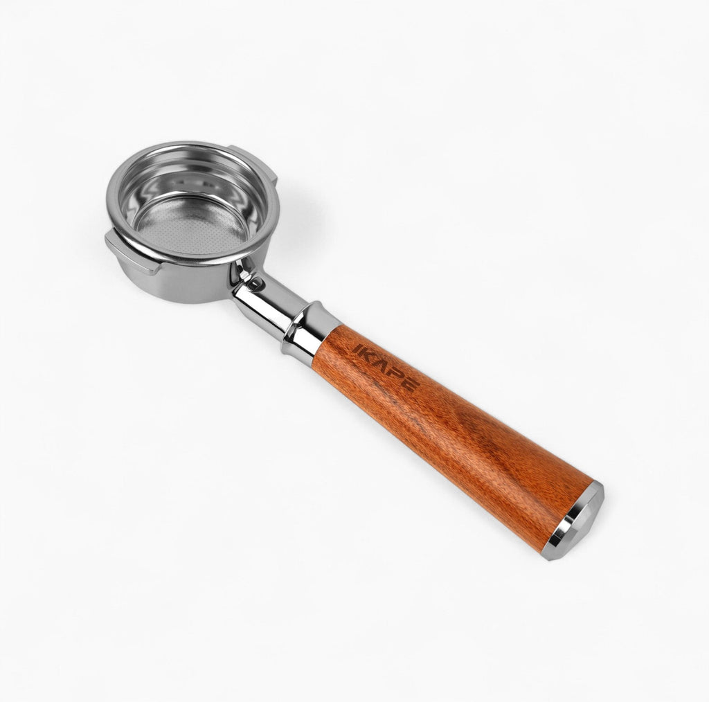 Solid Wood Handle Bottomless Portafilter - E61 Groupheads