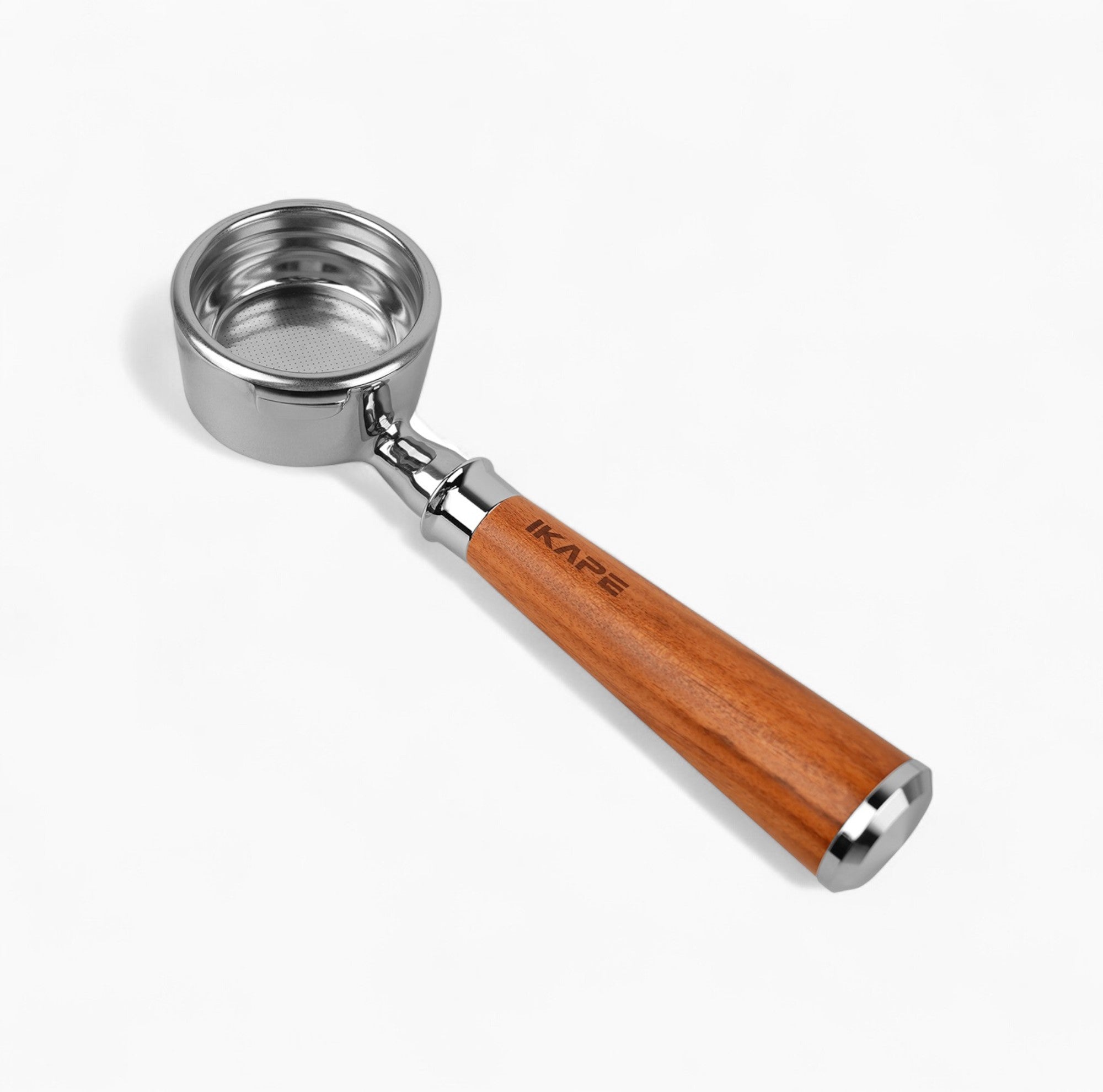 Solid Wood Handle Bottomless Portafilter - E61 Groupheads