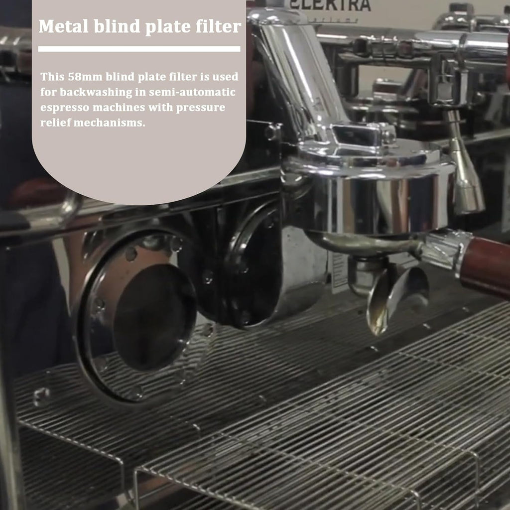 58Mm Backflush Inser, Backflush Filter Espresso, Stainless Steel Back Flush Blind Filter Basket Fits for Breville Gaggia Classic and Other Espresso Machines Espresso Cleaning Disc (1-Piece Set) - Haynesworld General Goods
