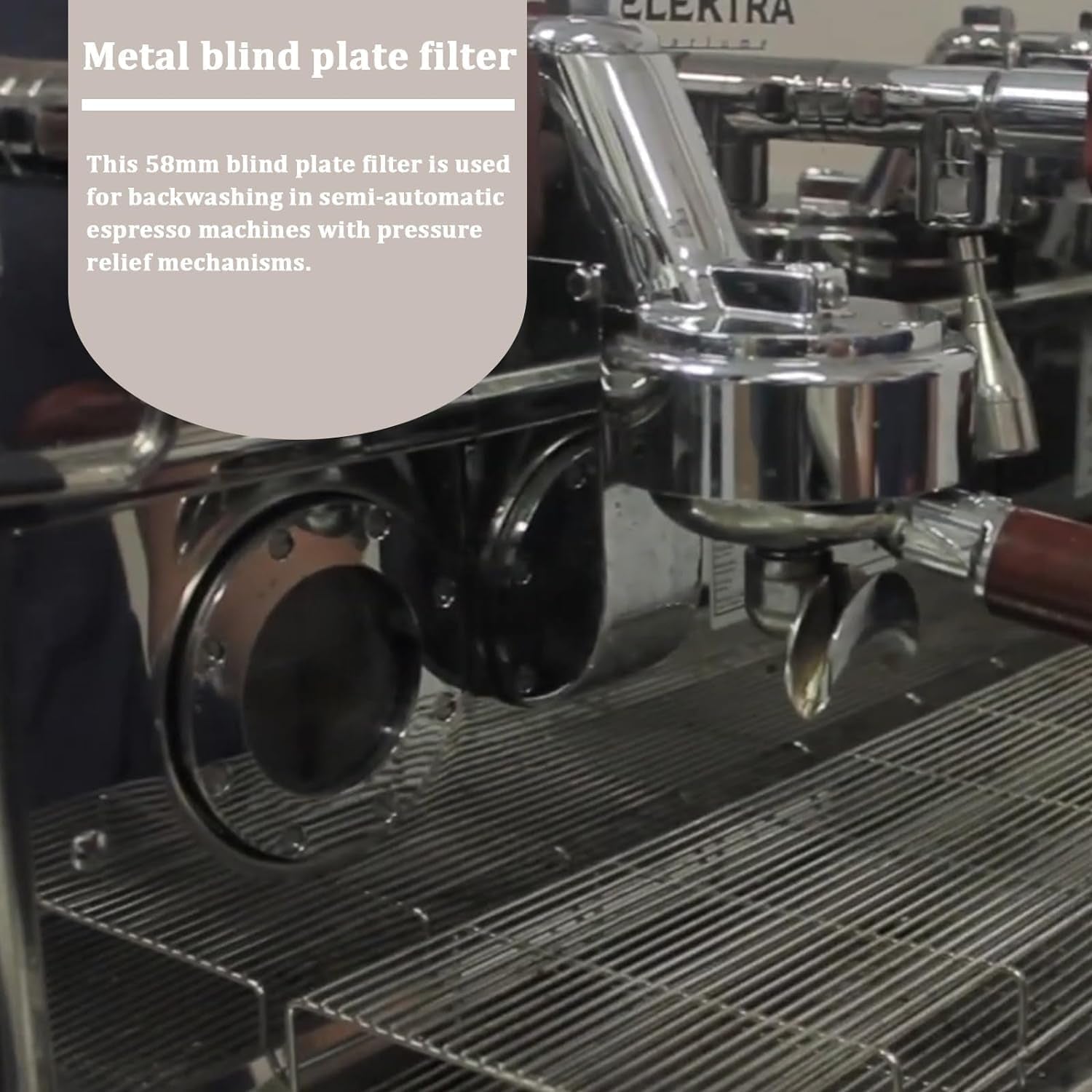 58Mm Backflush Inser, Backflush Filter Espresso, Stainless Steel Back Flush Blind Filter Basket Fits for Breville Gaggia Classic and Other Espresso Machines Espresso Cleaning Disc (1-Piece Set) - Haynesworld General Goods