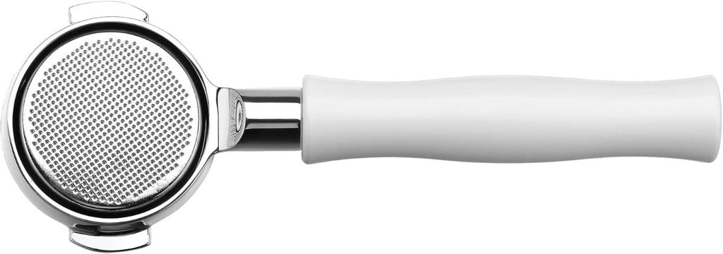 58mm Bottomless Portafilter for La Marzocco – 18g Basket Included, Anodized Aluminum (White) - Shop Coffee Hobby