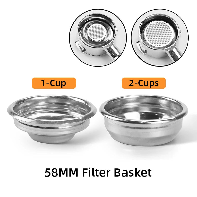 58Mm Coffee Filter Basket for 58Mm Espresso Portafilter Espresso Maker Filter Basket Double Layer Home Barista Accessories - Haynesworld General Goods