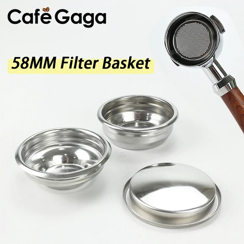 58Mm Coffee Filter Basket for 58Mm Espresso Portafilter Espresso Maker Filter Basket Double Layer Home Barista Accessories - Haynesworld General Goods