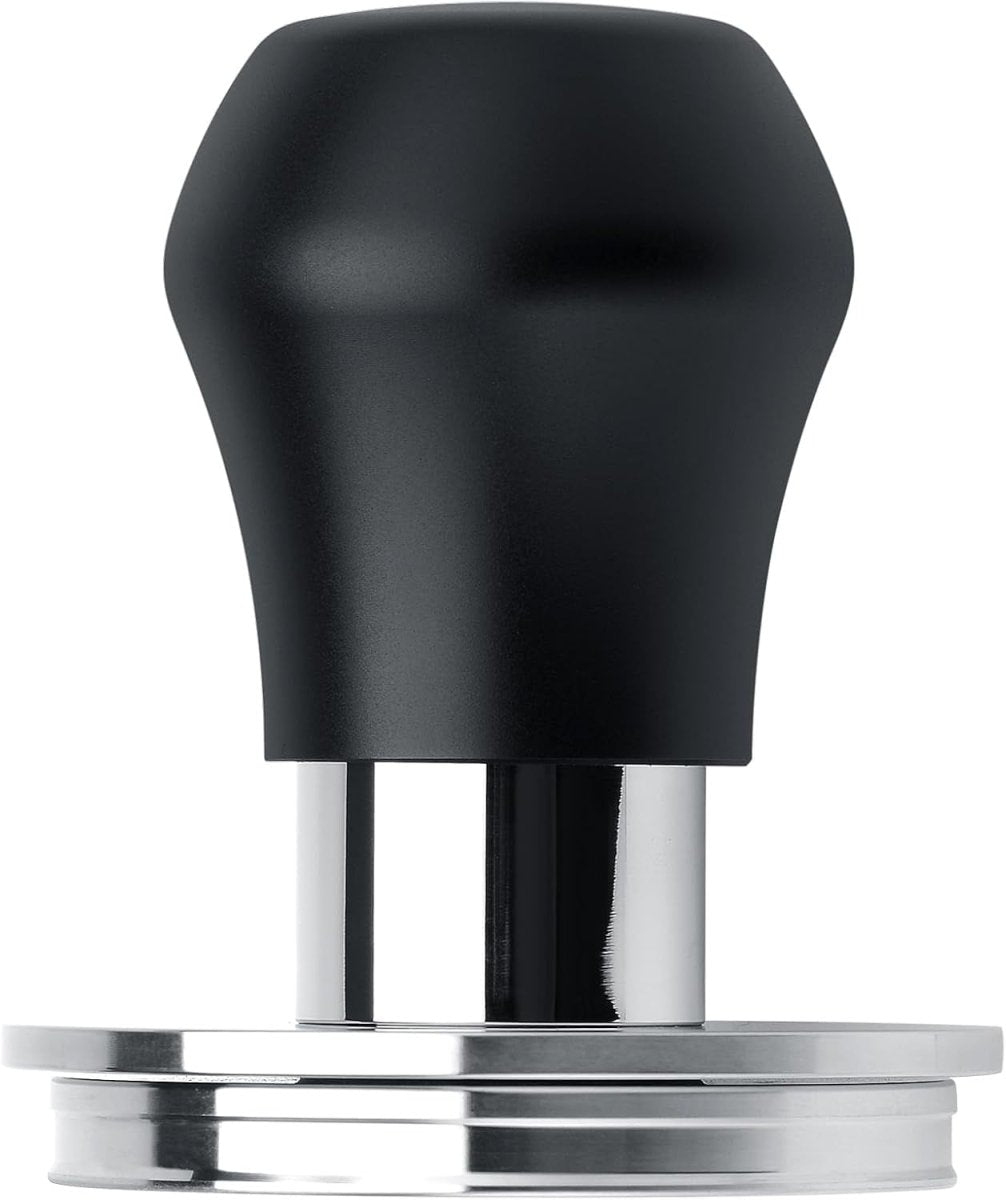 58Mm Coffee Tamper V4.1 Mini, Spring-Loaded with Click Feedback, Compatible with 58Mm Espresso Machines Portafilter, Anodized Aluminum Handle and Silcone Stand, Black - Shop Coffee Hobby