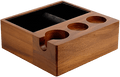 58mm Espresso Knock Box & Tamping Station (Walnut + Stainless Steel) - Shop Coffee Hobby