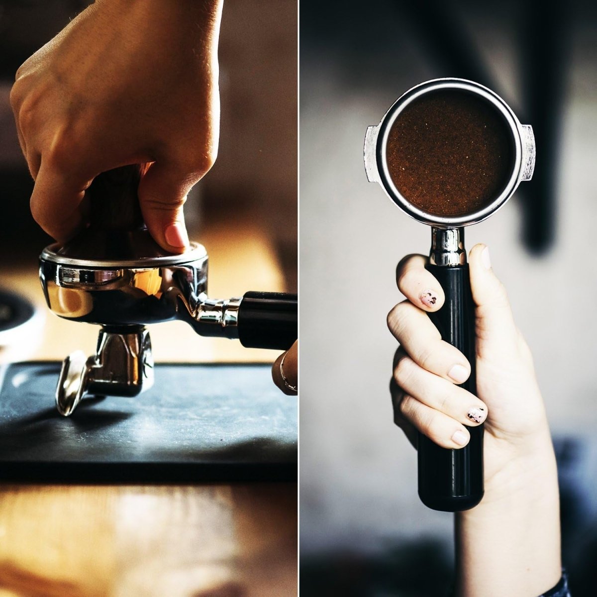 58Mm Espresso Tamper - Premium Barista Coffee Tamper - 100% Flat Stainless Steel Base - Shop Coffee Hobby