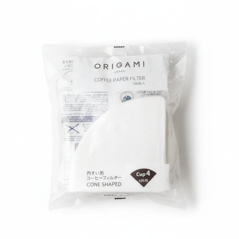 ORIGAMI Pour-Over Coffee Paper Filters – 100 Pack, S or M