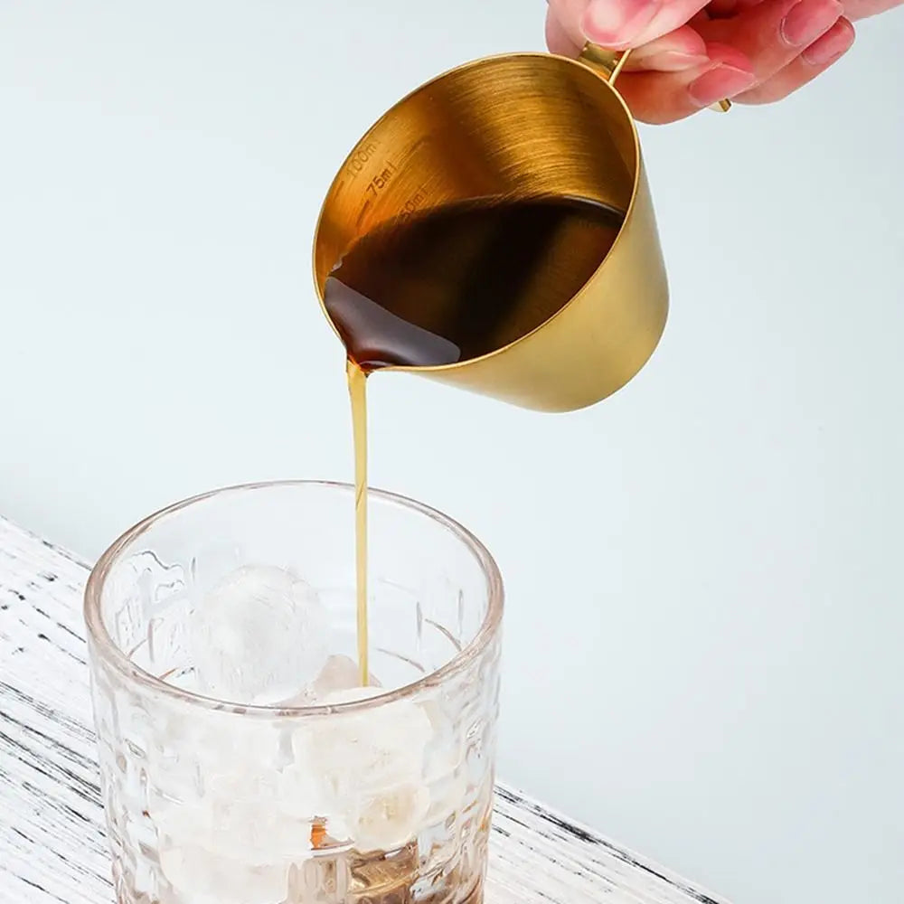 100ml Stainless Steel Espresso Measuring Cup with Pour Spout
