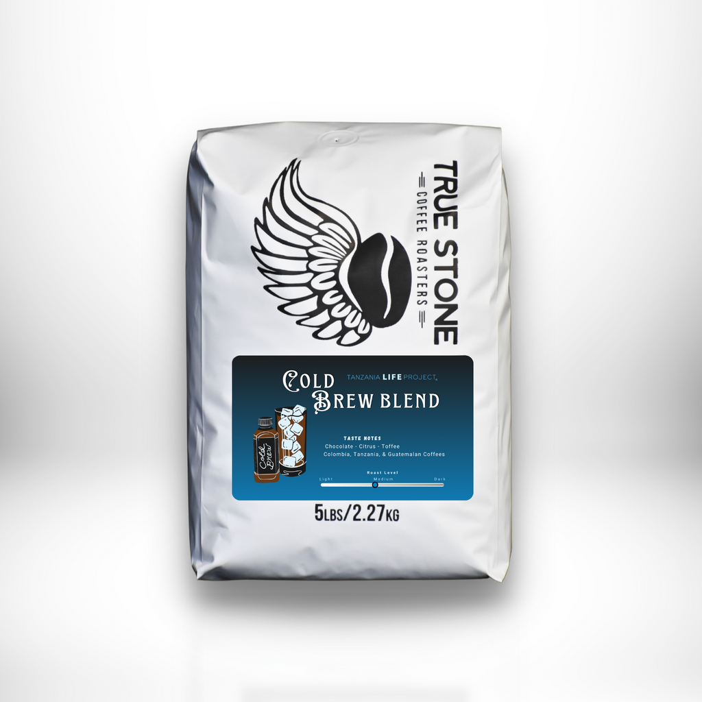 True Stone Cold Brew Blend – Medium Roast Coffee, Whole Bean, 5lb Bag