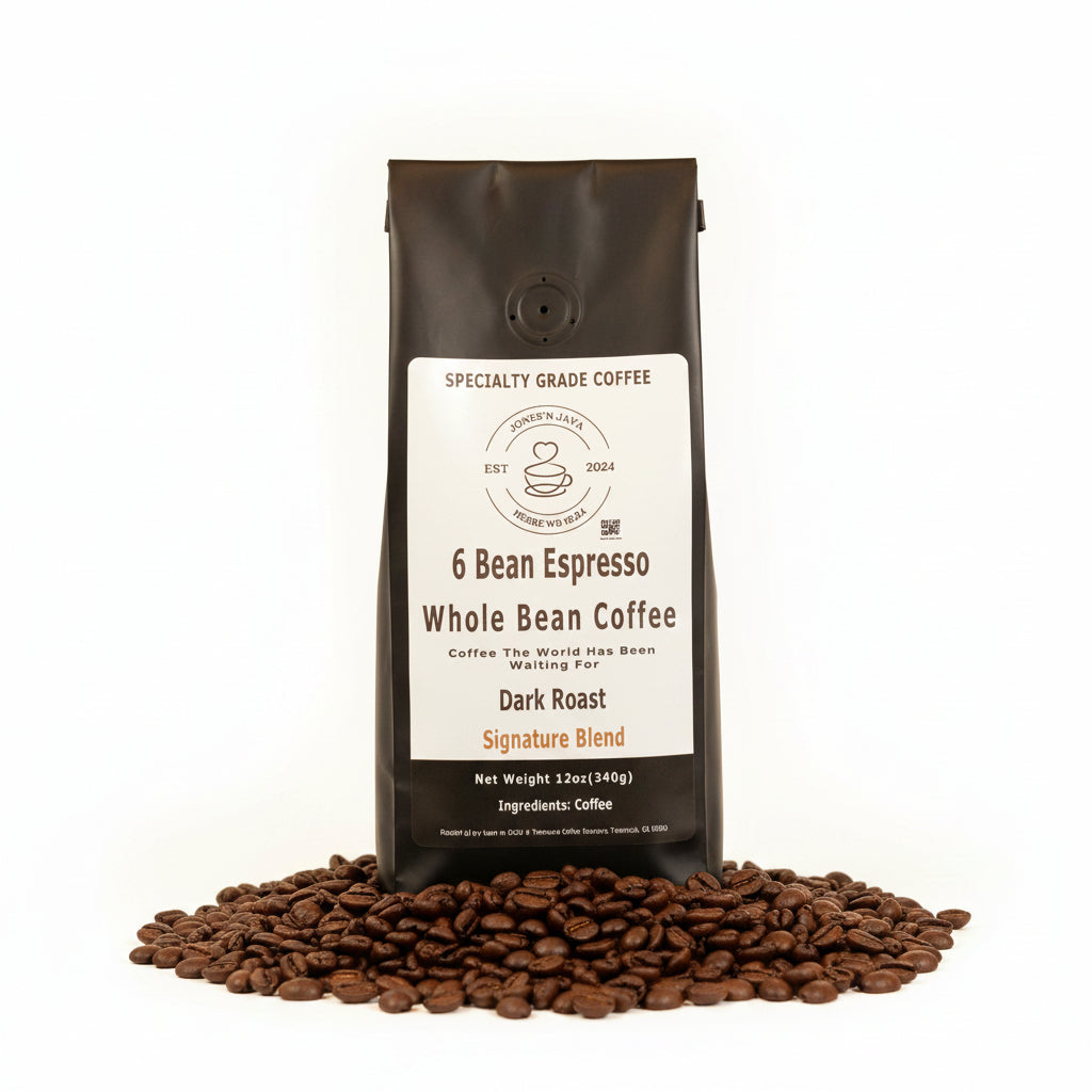 6 Bean Espresso Blend – Bold Dark Roast Coffee by Jones'N Java