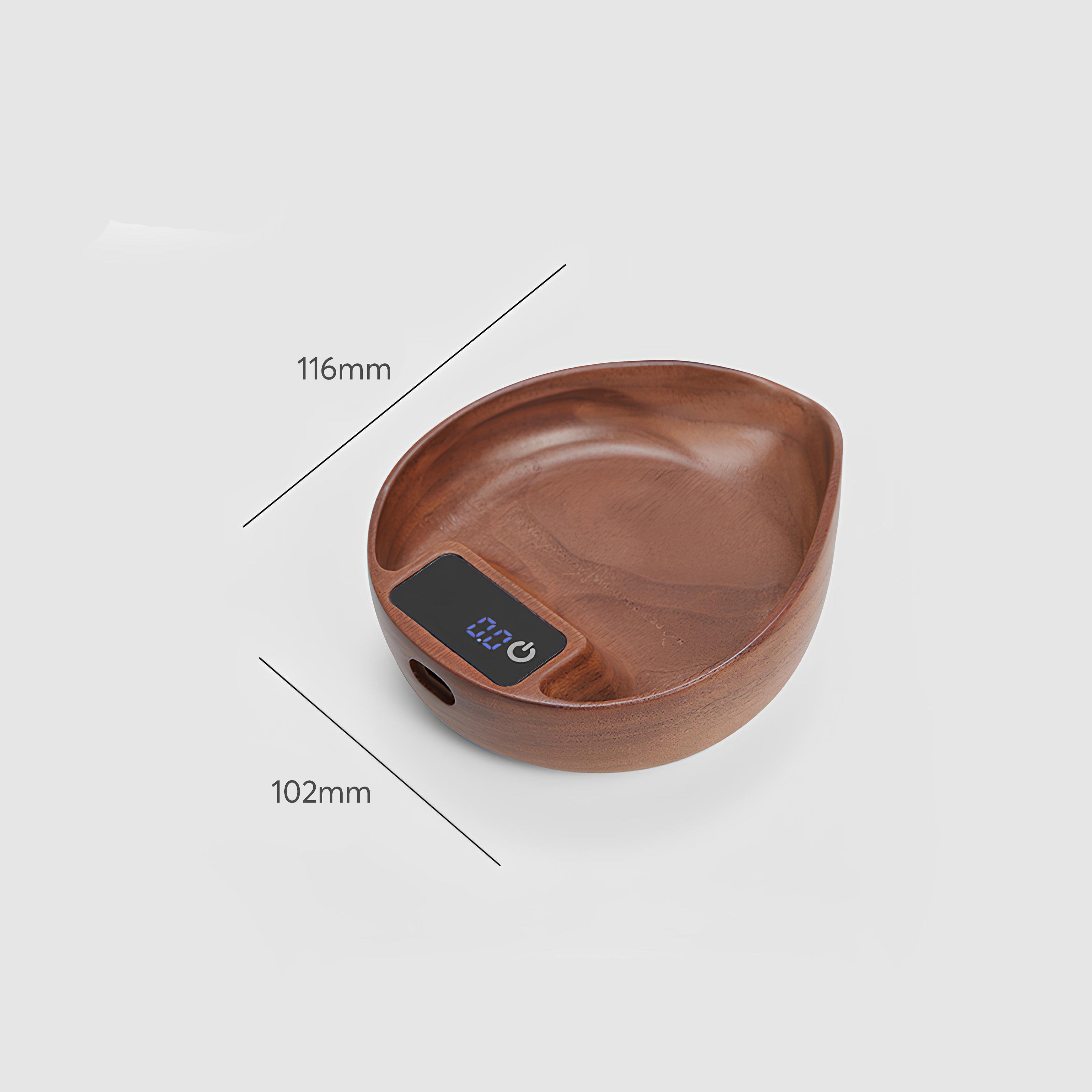Electronic Walnut Coffee Scale With Leaf Shade - Shop Coffee Hobby