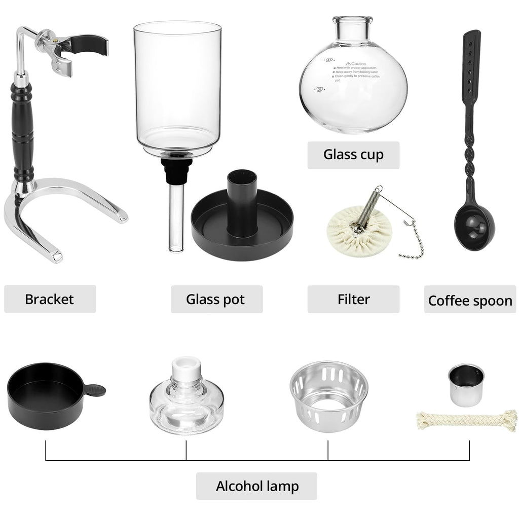 QWORK 5-Cup Siphon Coffee Maker, 600 mL version