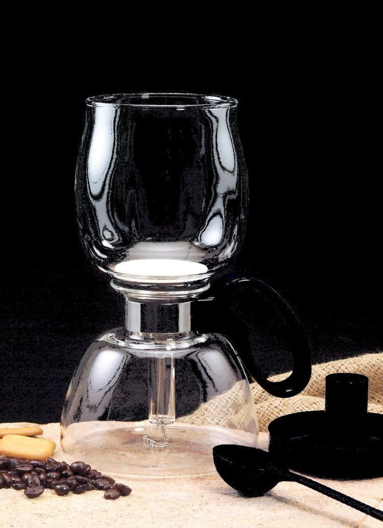 5-Cup Stovetop Siphon Coffee Maker for stovetop espresso and moka pots, 20 oz capacity.