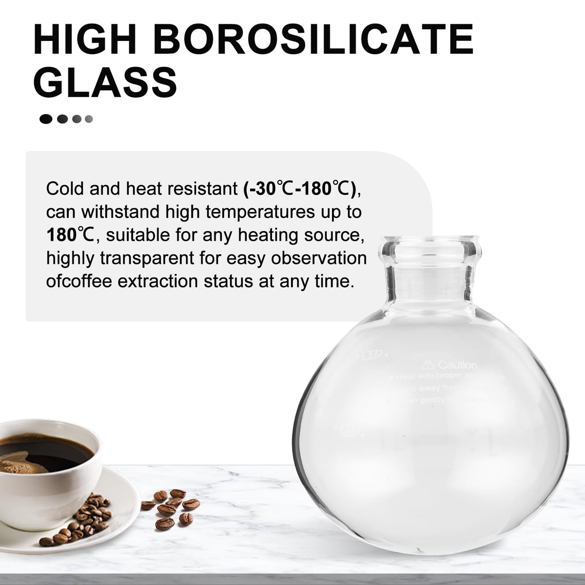 3-Cup Siphon Coffee Maker, 360 mL version for brewing specialty coffee.