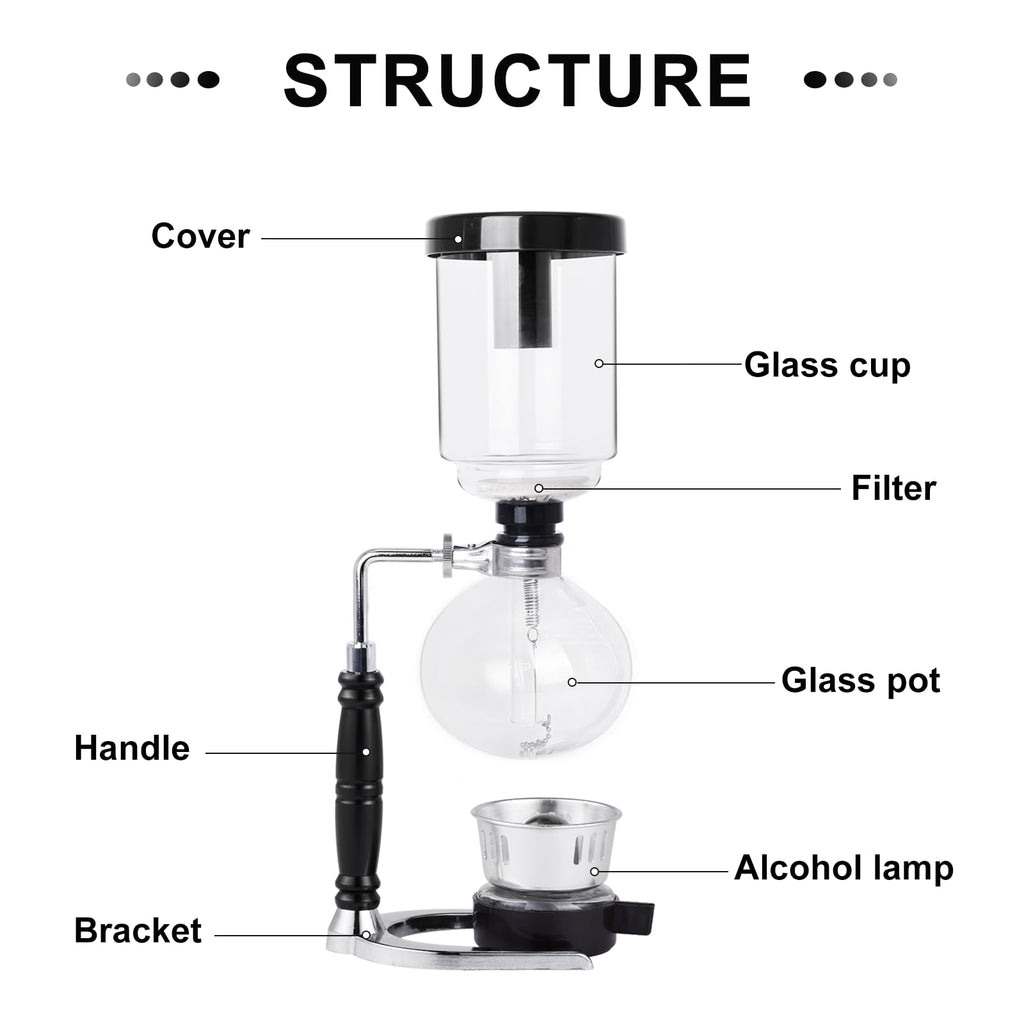 3-Cup Siphon Coffee Maker, 360 mL version