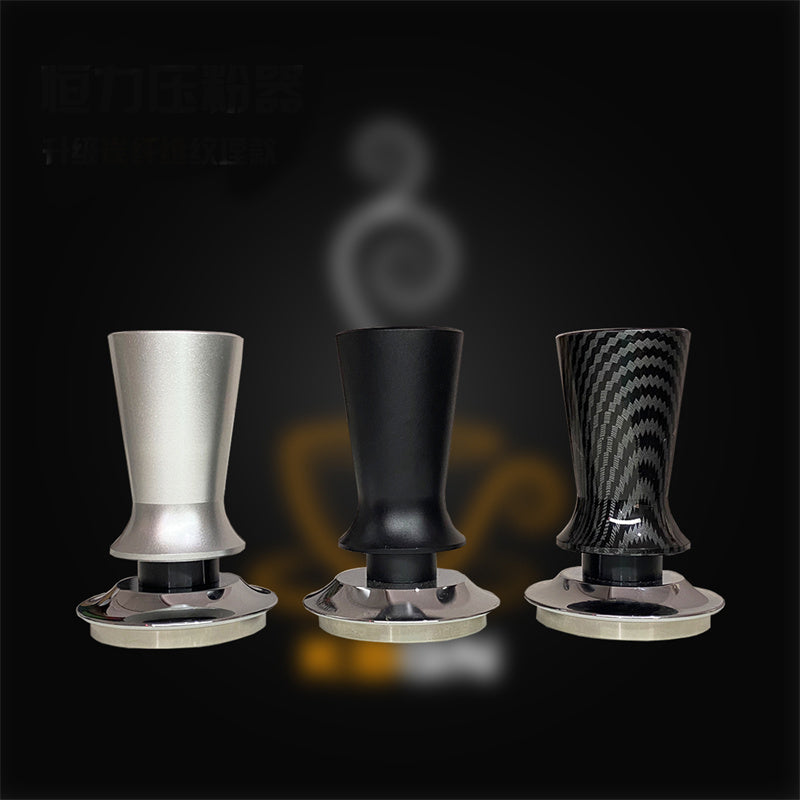 Constant Force Espresso Tamper – Stainless Steel (51 / 53 / 58mm, Black / Silver / Carbon Fiber)