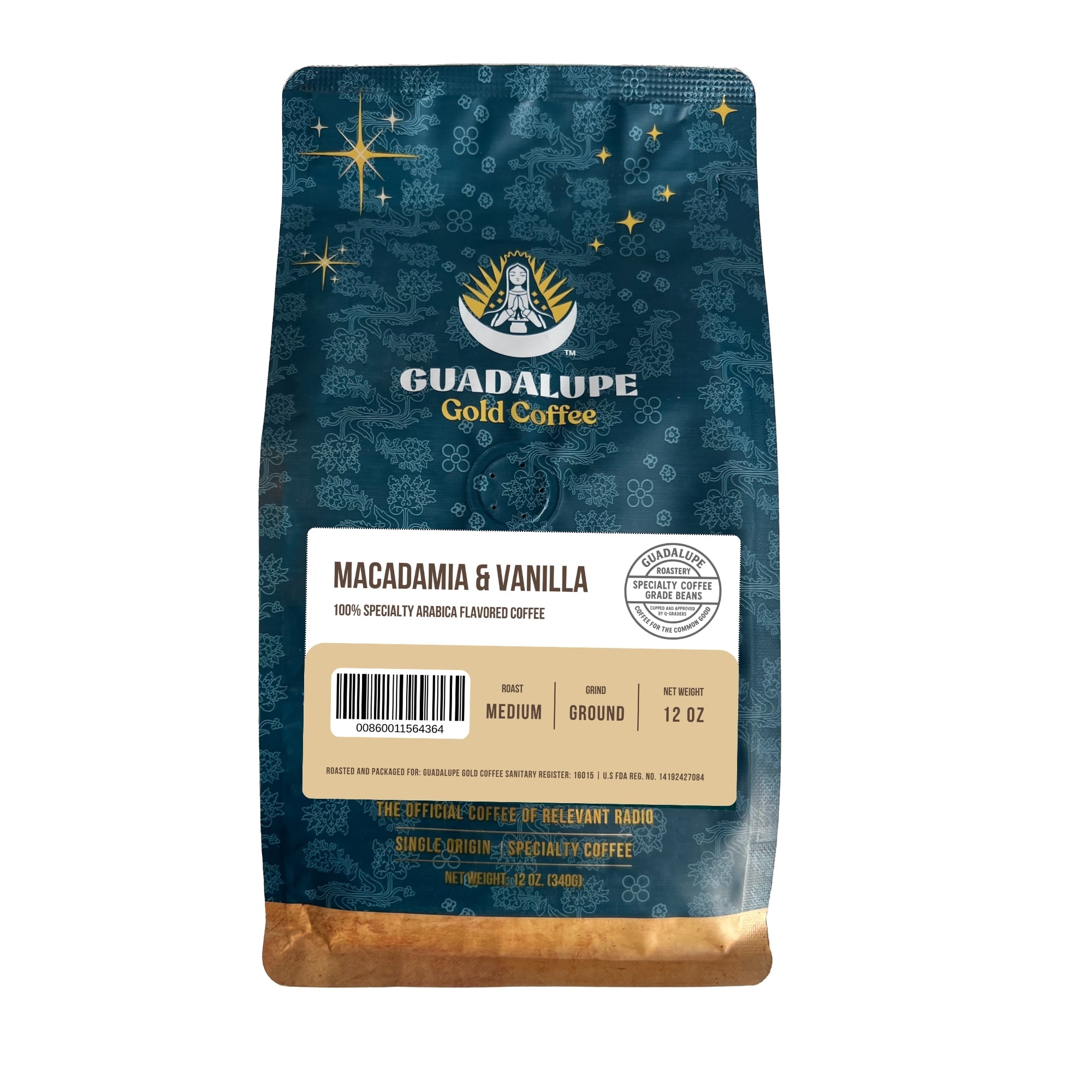 Guadalupe Gold – Macadamia & Vanilla | Medium Roast Arabica Ground Coffee (12oz) - Shop Coffee Hobby