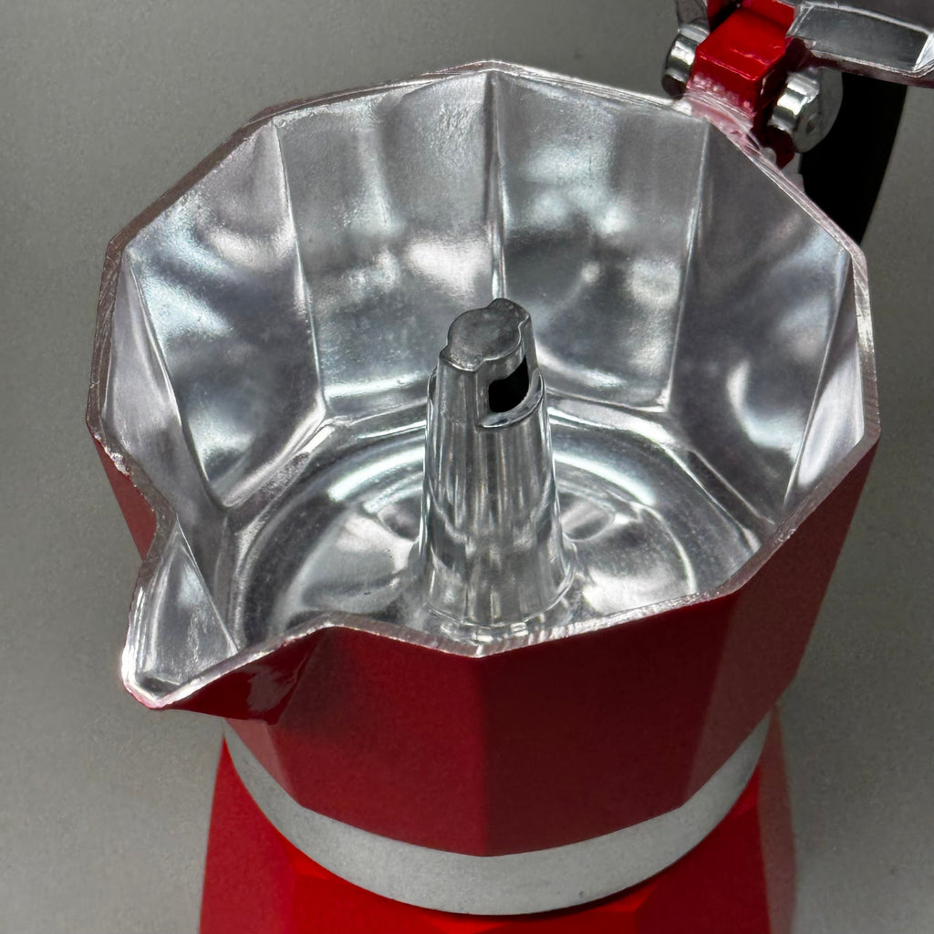 Cook Prep Eat 3-Cup Stovetop Espresso Maker – Aluminum with Stay-Cool Handle