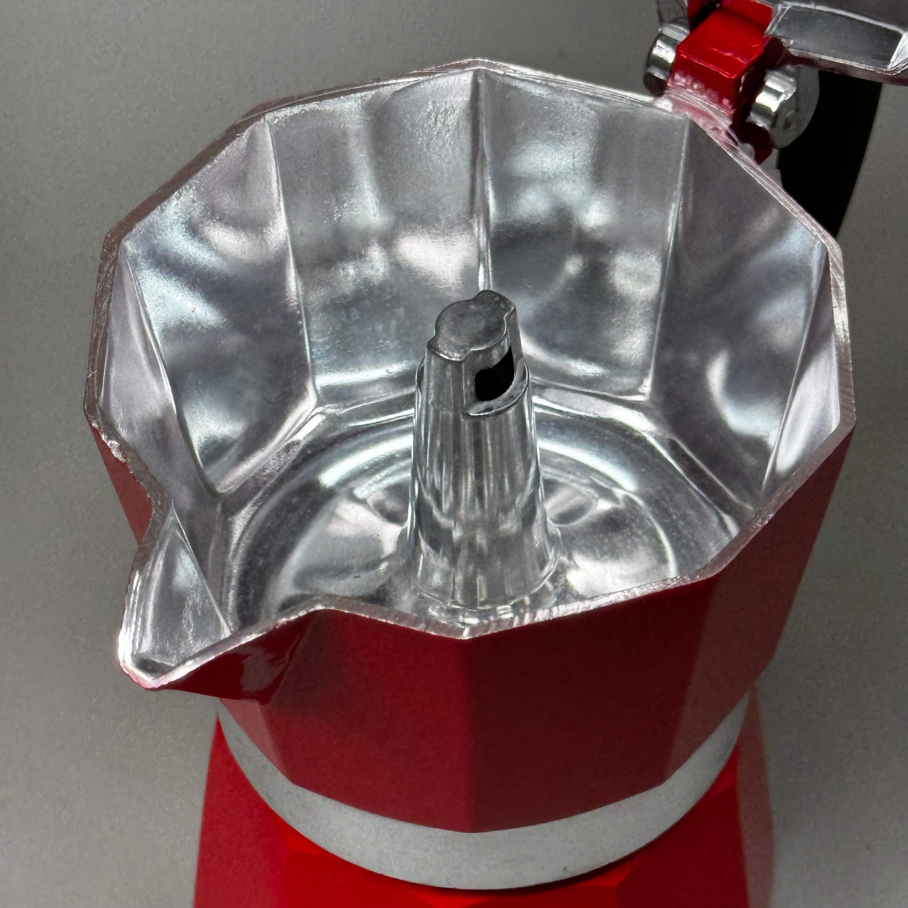Cook Prep Eat 3-Cup Stovetop Espresso Maker – Aluminum with Stay-Cool Handle