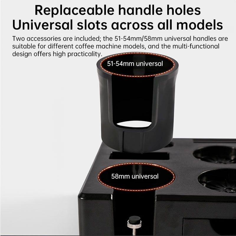 51–58 mm Adjustable Espresso Tamping Station & Tool Organizer