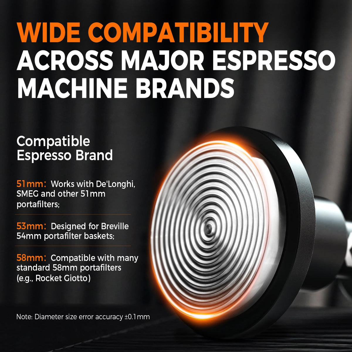 53.3mm Impact Espresso Tamper for 54mm Baskets