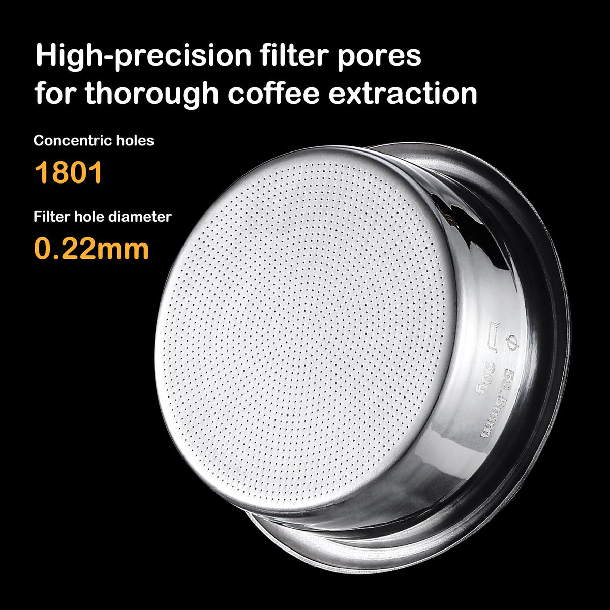 Bincoo Precision Espresso Basket – 20g, 58.5mm for your espresso machine.
