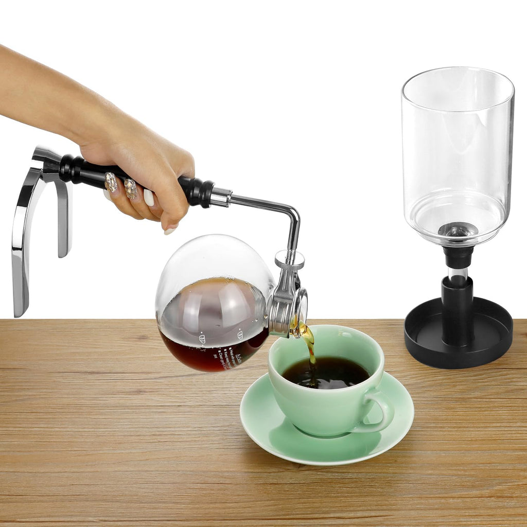 QWORK 5-Cup Siphon Coffee Maker, 600 mL version for brewing specialty coffee.