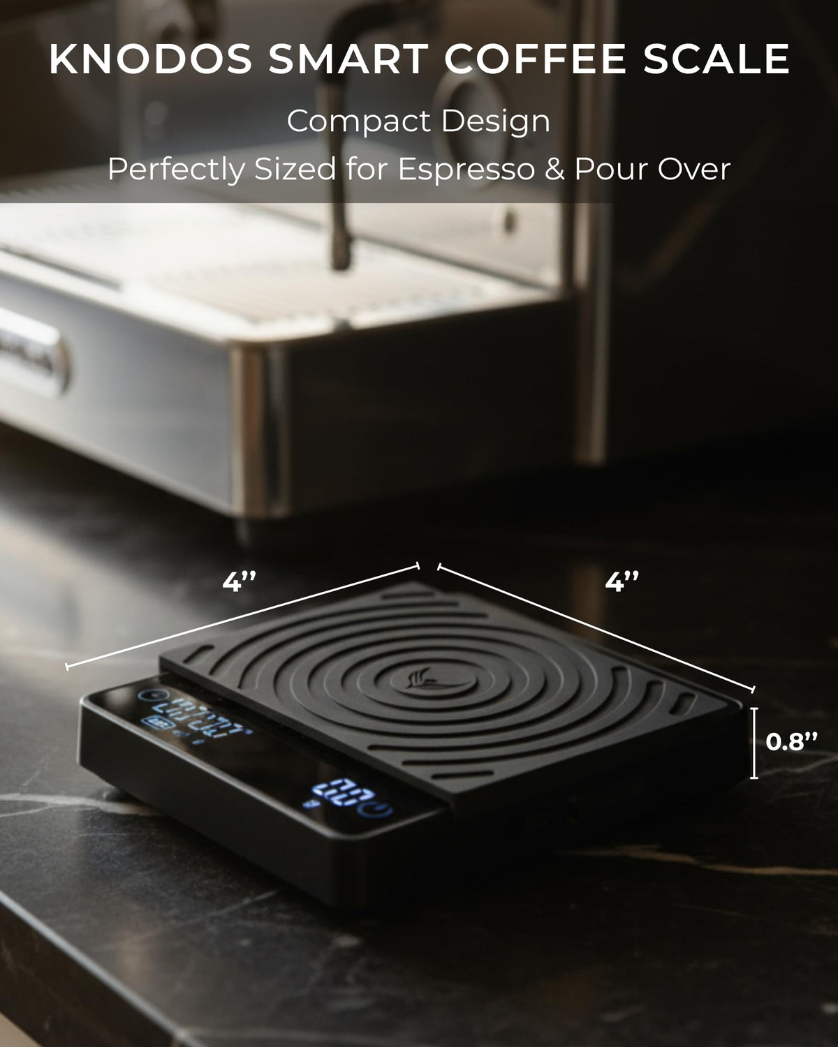 KNODOS Smart Coffee Scale with Timer – Digital, for Espresso & Pour-Over