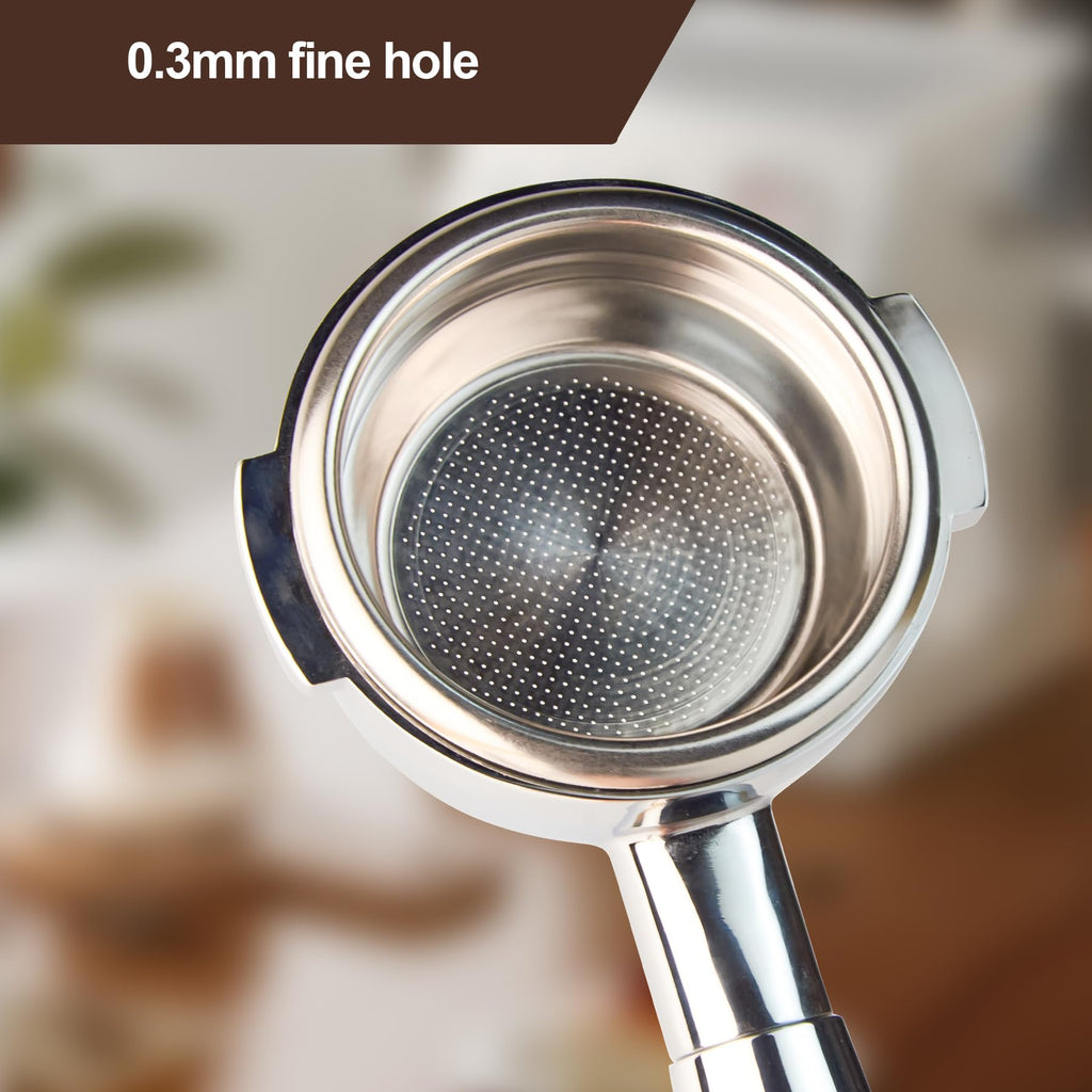 Stochastic Box 58mm 2 ear Rosewood Handle Bottomless Portafilter for E61 Espresso Machine