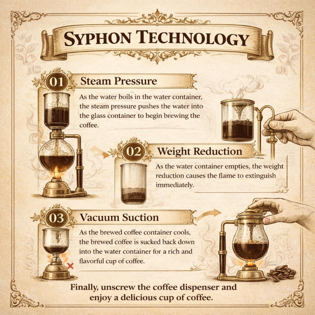 Nispira Belgian Balance Siphon Coffee Maker, 500 mL Copper Version