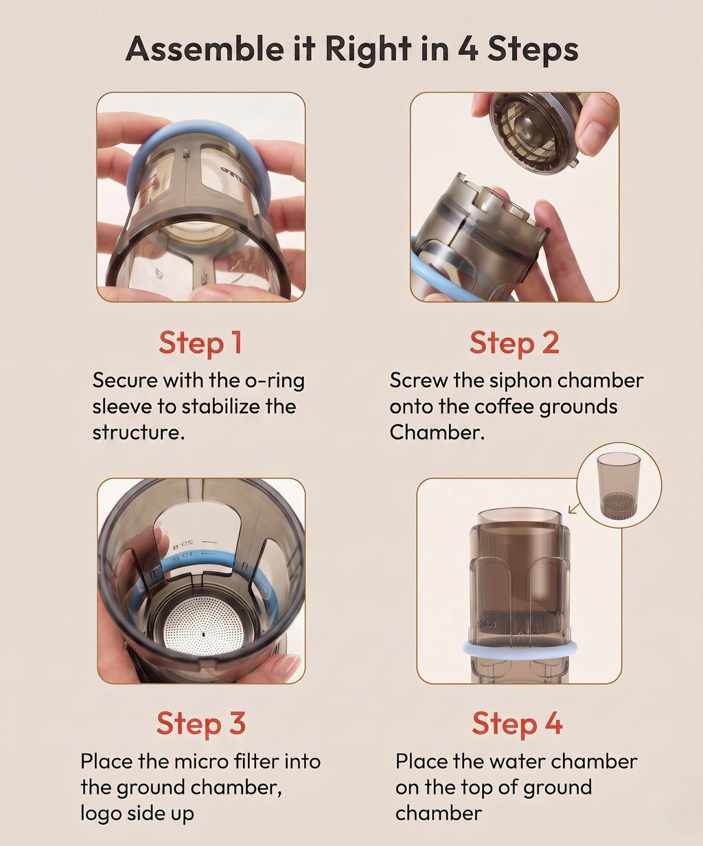 ATHIA Portable Siphon Coffee Maker, 400 mL version