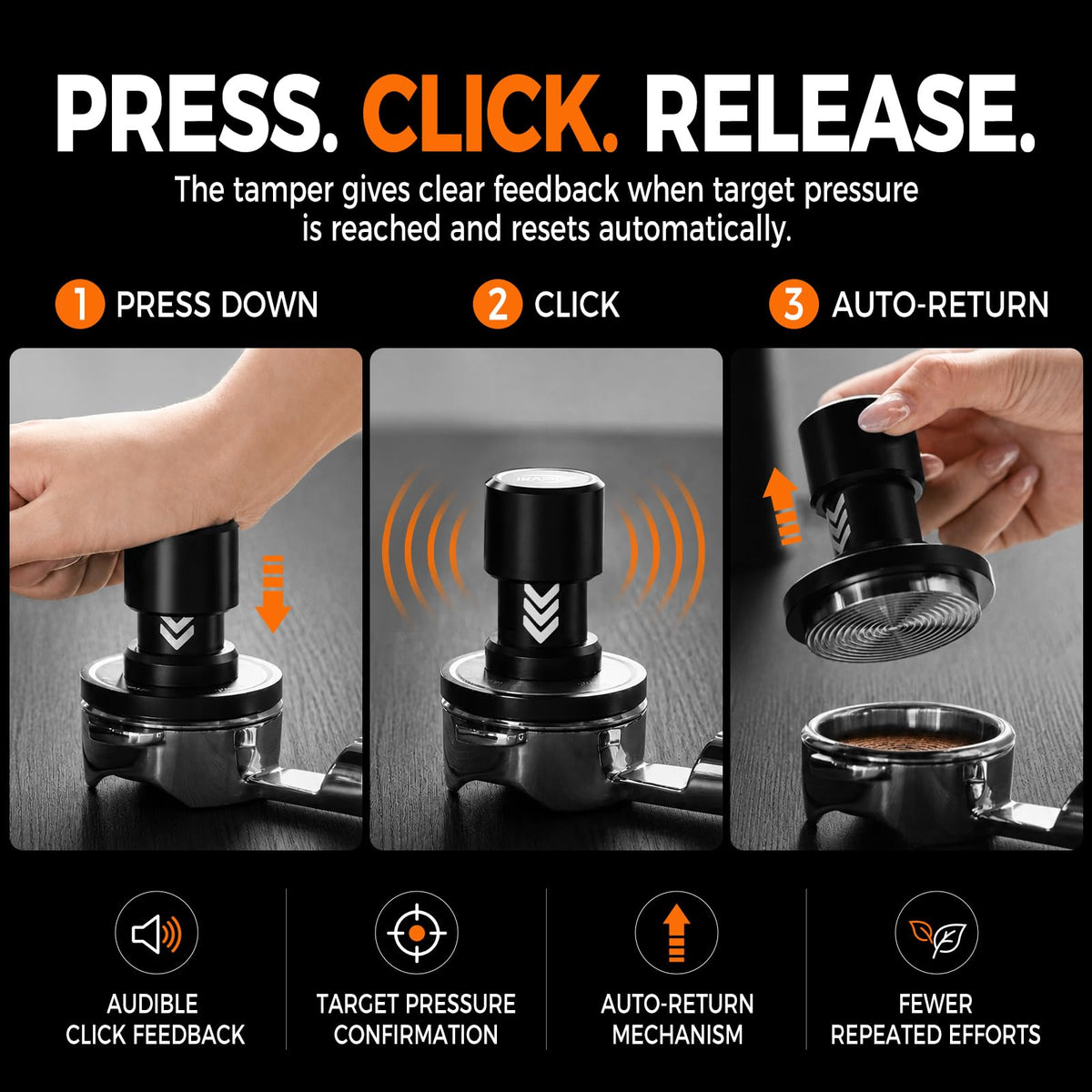 53.3mm IKAPE V6 Mini Espresso Tamper for 54mm Baskets