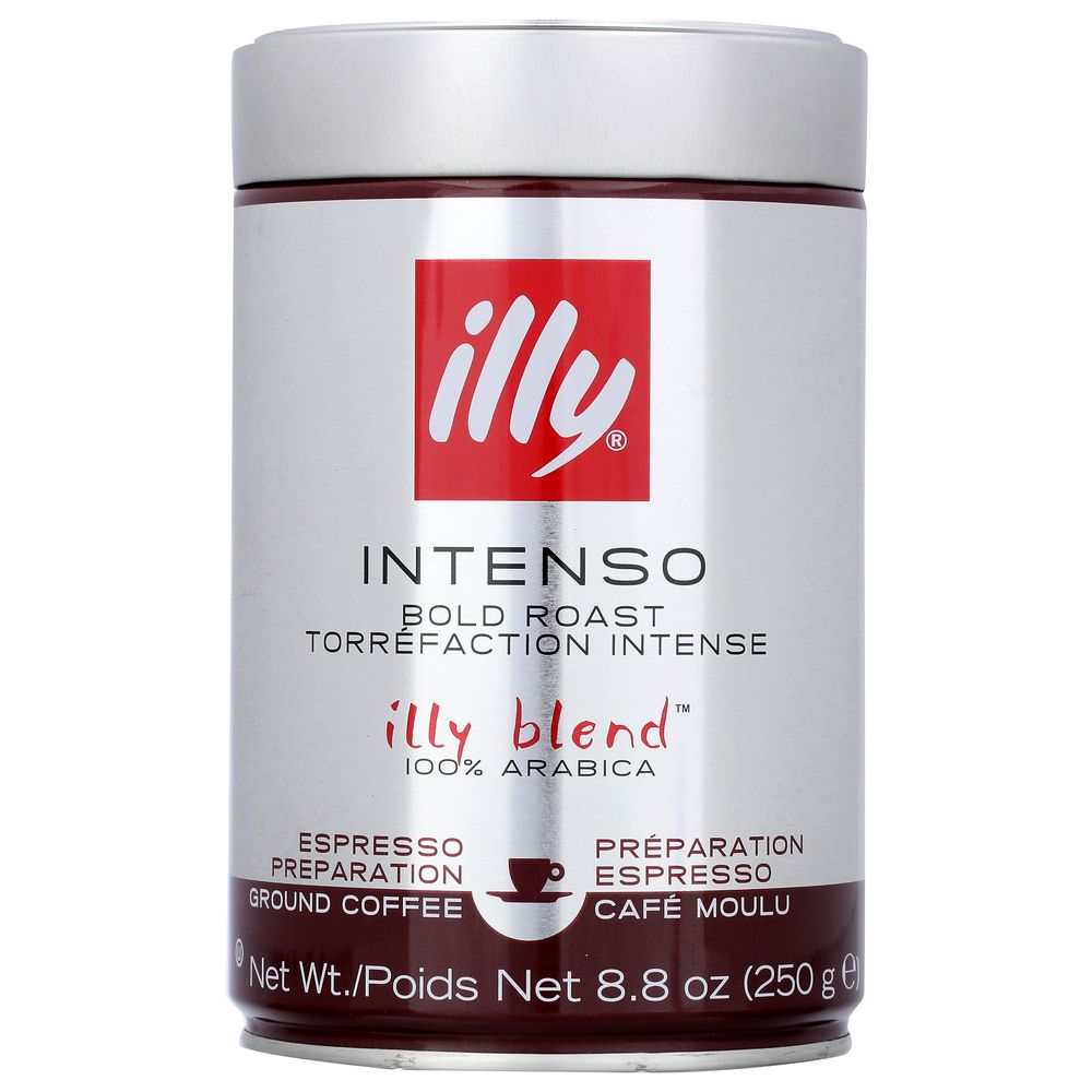 Illy Dark Roast Ground Espresso Coffee, 8.8 oz