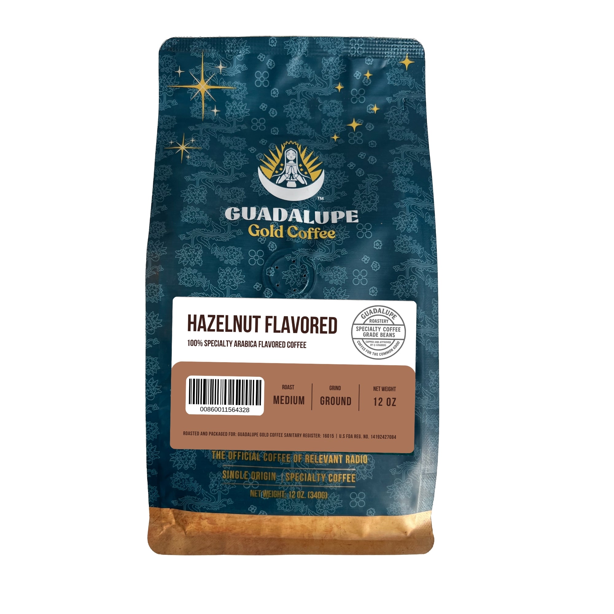 Guadalupe Gold – Hazelnut Flavor | Medium Roast Arabica Ground Coffee (12oz) - Shop Coffee Hobby