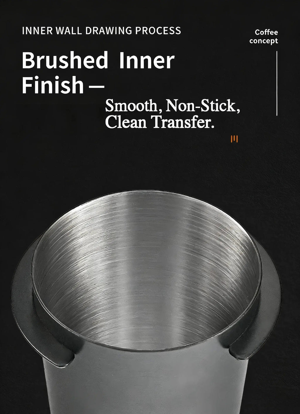 Inverted Aroma Espresso Dosing Cup – 51mm / 53–54mm / 58mm Stainless Steel