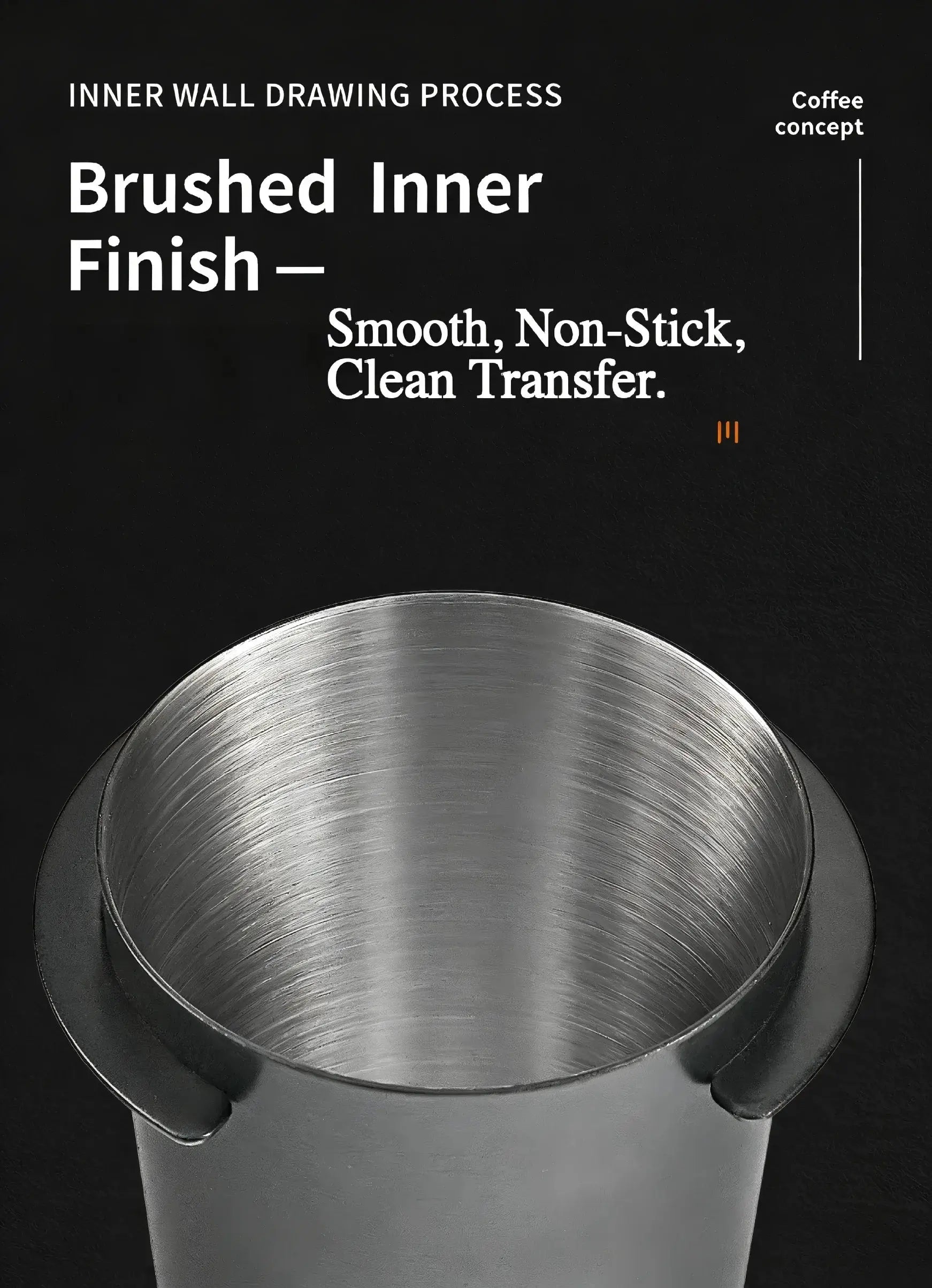 Inverted Aroma Espresso Dosing Cup – 51mm / 53–54mm / 58mm Stainless Steel